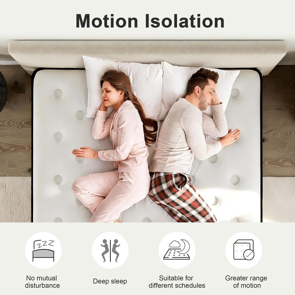 Twirest Small Double Mattress,Hybrid Mattress 120x190x25cm Pocket Sprung