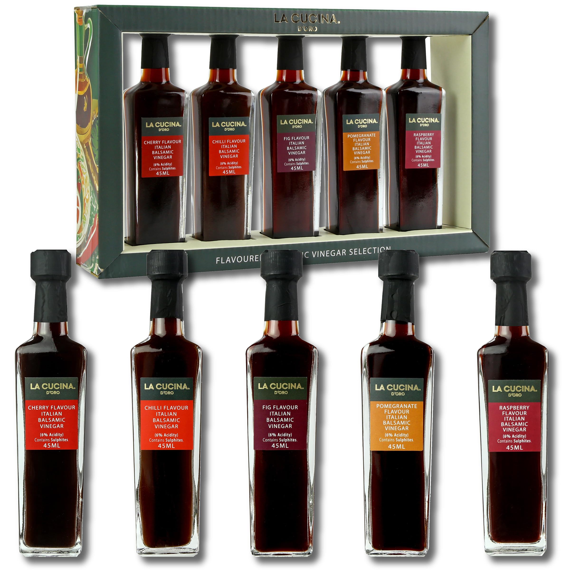Kimm & Miller Flavoured Balsamic Vinegar Gift Set - 5 Piece Collection