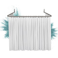 Erica U-Shaped Shower Curtain Rail - Grey Powder Coated Steel