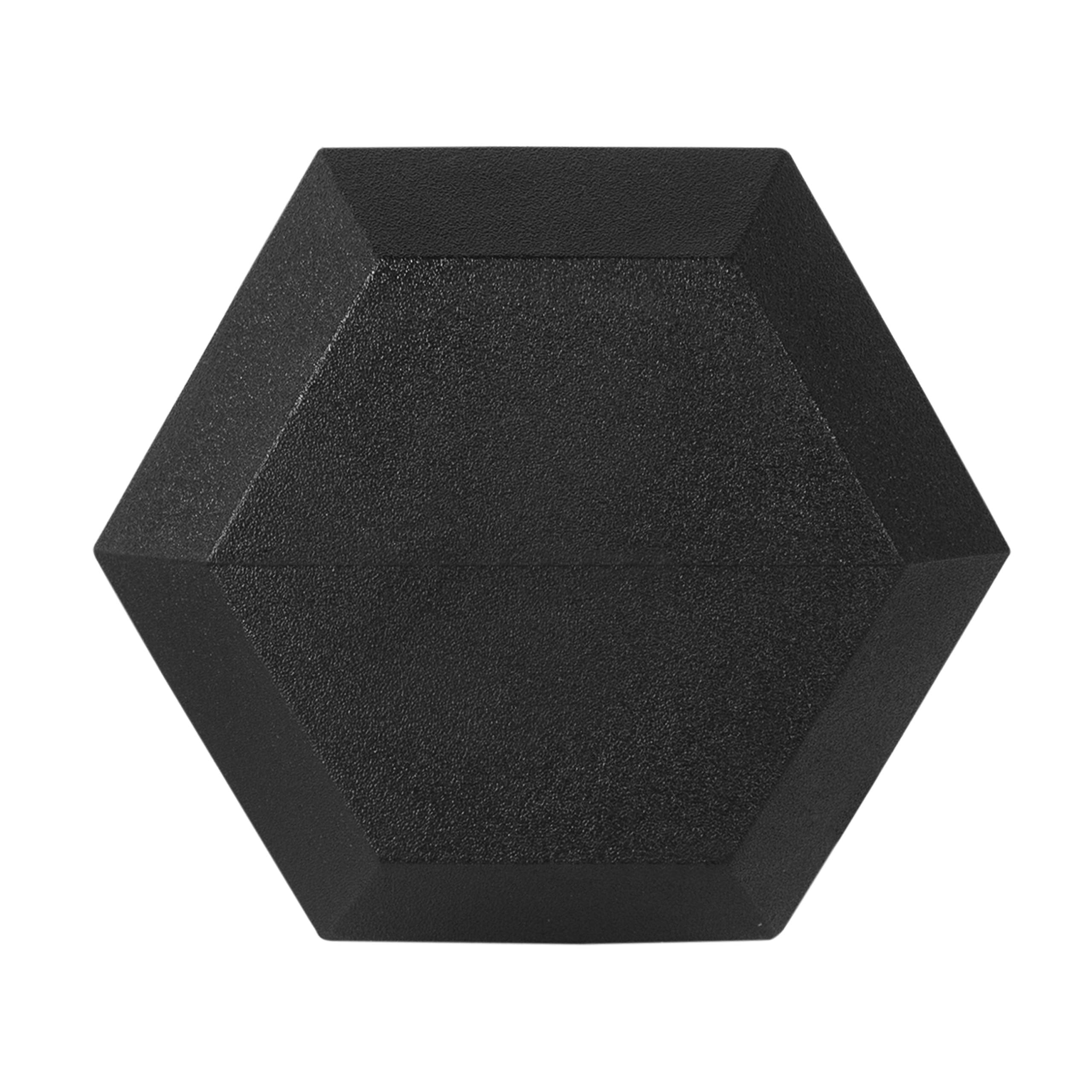 Signature Fitness Rubber Encased Hex Dumbbell Pair, 50LB Weights