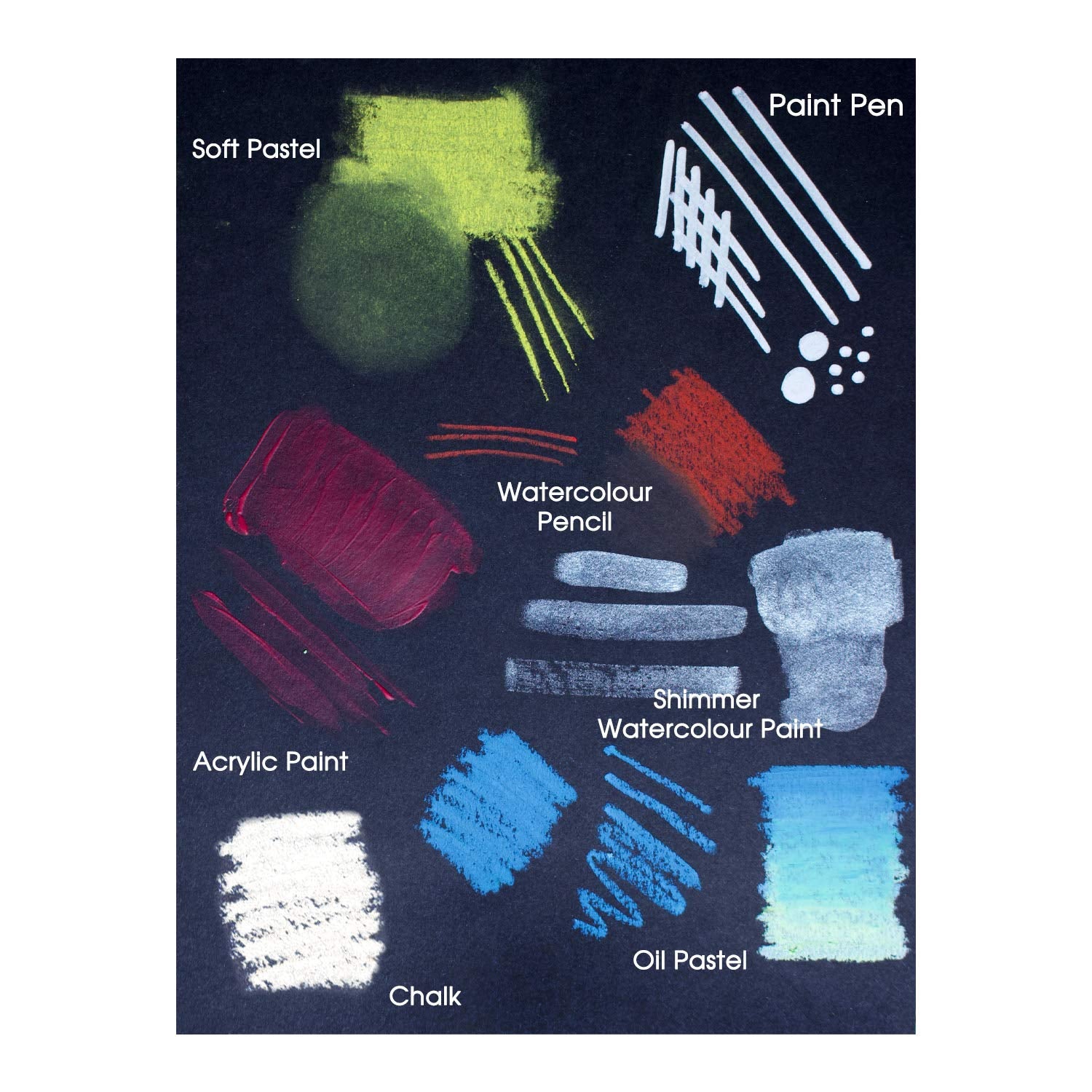 Artway Enviro Recycled A1 Black Card | 270gsm Heavyweight - 50 Sheets