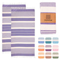 MOMOMUS 2-Pack XL Cotton Fouta Beach Towels - Lilac 90x180cm