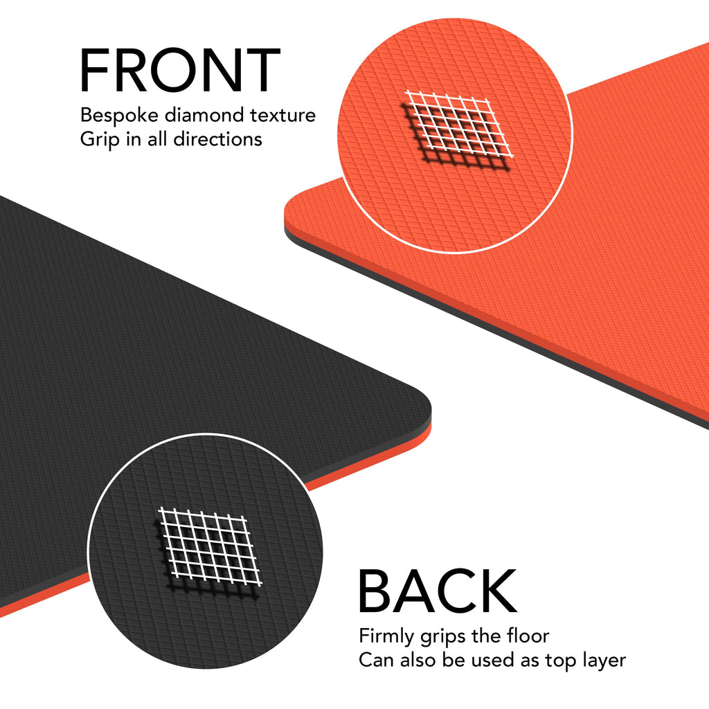 Extra Wide TPE Exercise Mat - 10mm Thick Non-Slip Yoga Mat