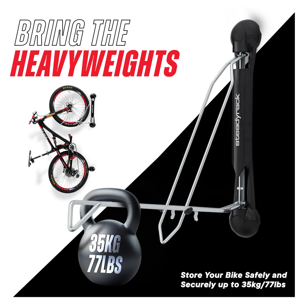 Steadyrack Mountain Bike Rack – Wall Mounted Steel Storage for MTB