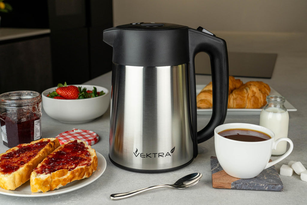 Vektra VEK-1506 Vacuum Insulated Cordless Kettle, 1.5L Stainless Steel