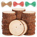 LOOFORE Natural Wood Slices | 54 Pcs Unfinished Pine Coasters for DIY Crafts