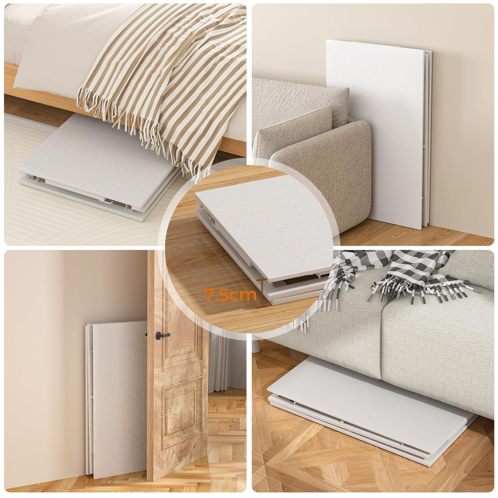 GreenForest Folding Desk 80cm No Assembly Required for Small Space, White - image 4