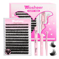 Wosheer Cluster Lashes Kit – 100D Fluffy D Curl DIY Lash Extensions