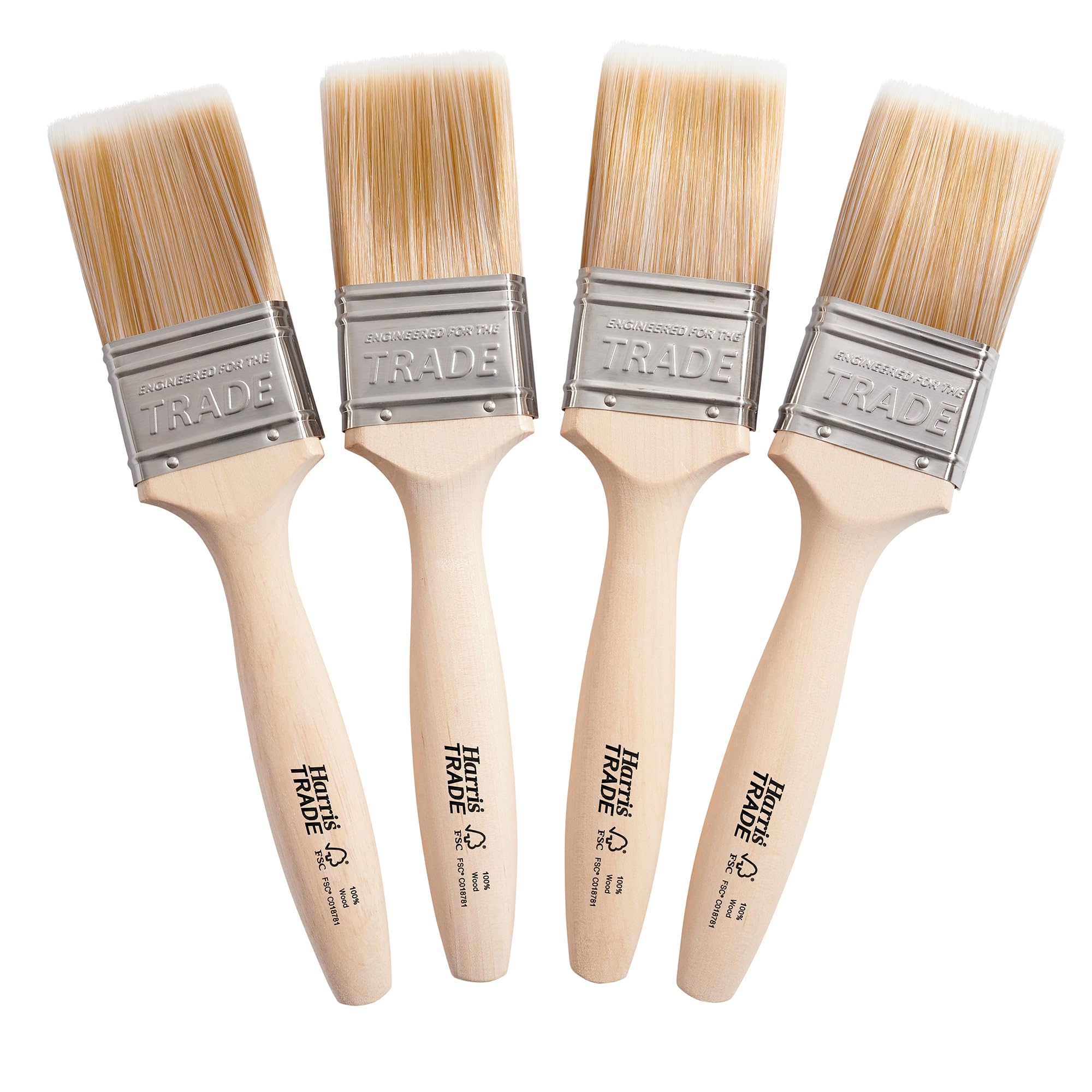 Harris Trade Paint Brushes - 2 Inch Professional Brush Pack of 4