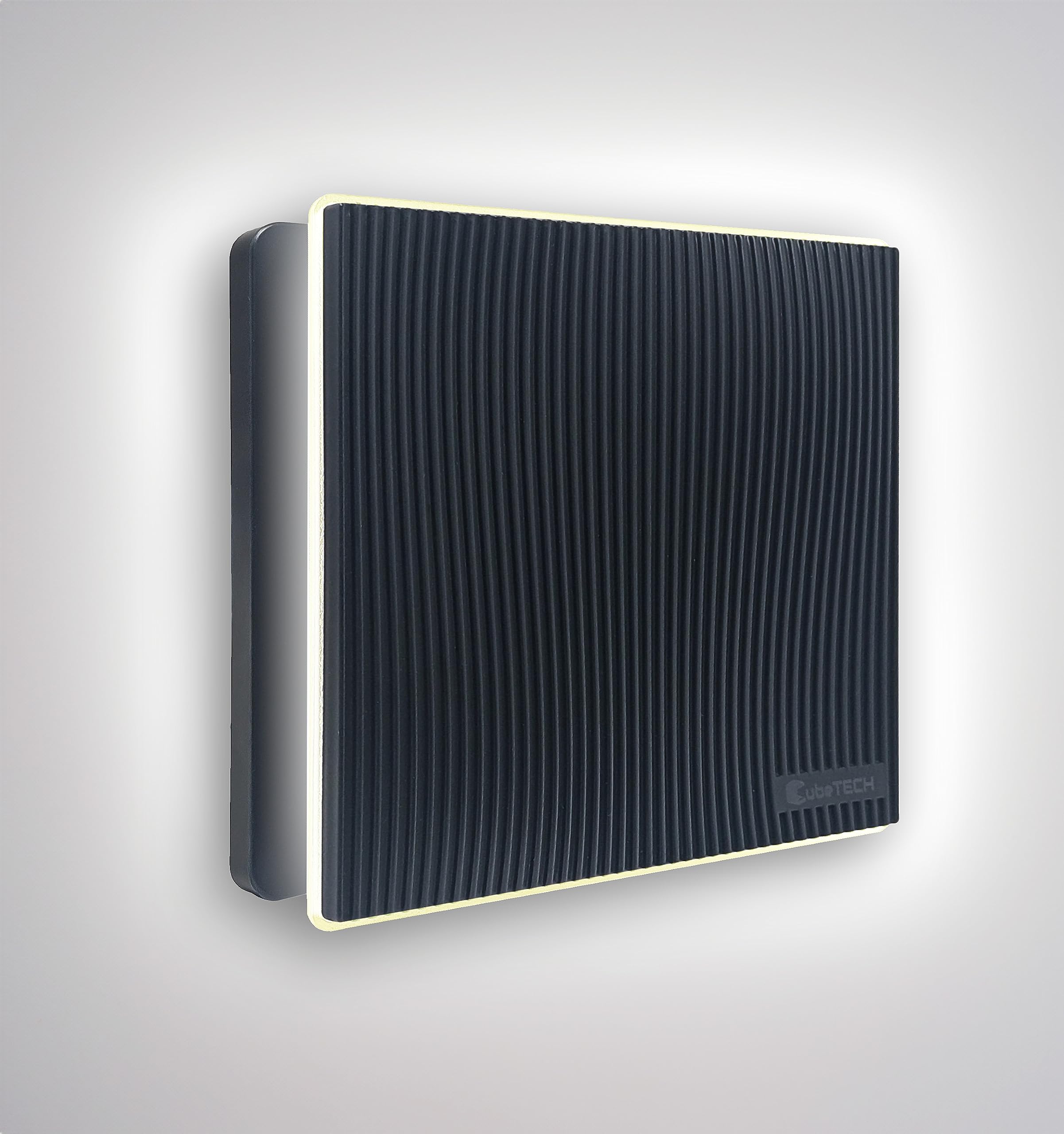 CubeTECH 4" Smart LED Bathroom Extractor Fan – Silent Timer – Black