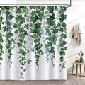 Bonhause Ivy Leaves Shower Curtain | Green Botanical Polyester | 180x180cm
