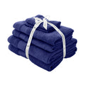 Catherine Lansfield Anti-Bacterial 6 Piece Cotton Towel Set | Navy Blue