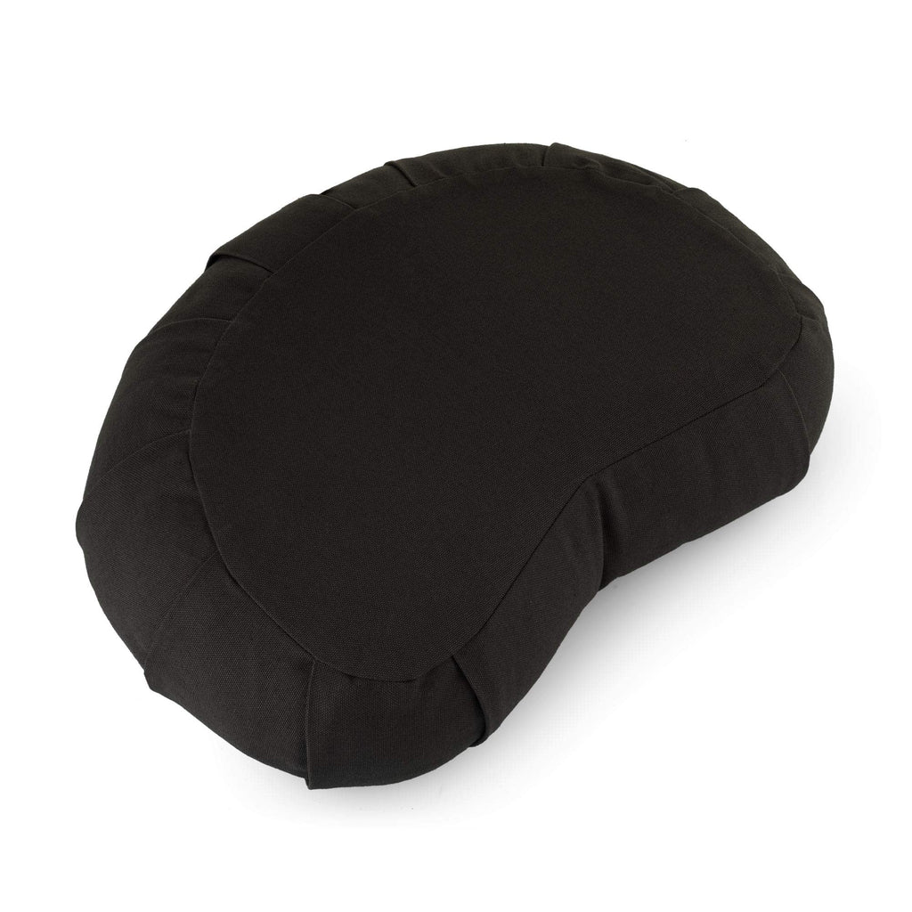 Basaho Crescent Zafu Meditation Cushion | Organic Cotton & Buckwheat Hulls