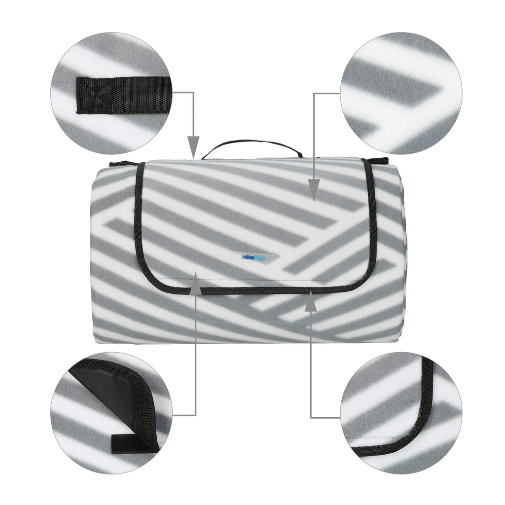 Relaxdays XXL Picnic Blanket | 200x300cm Insulated Fleece Outdoor Mat