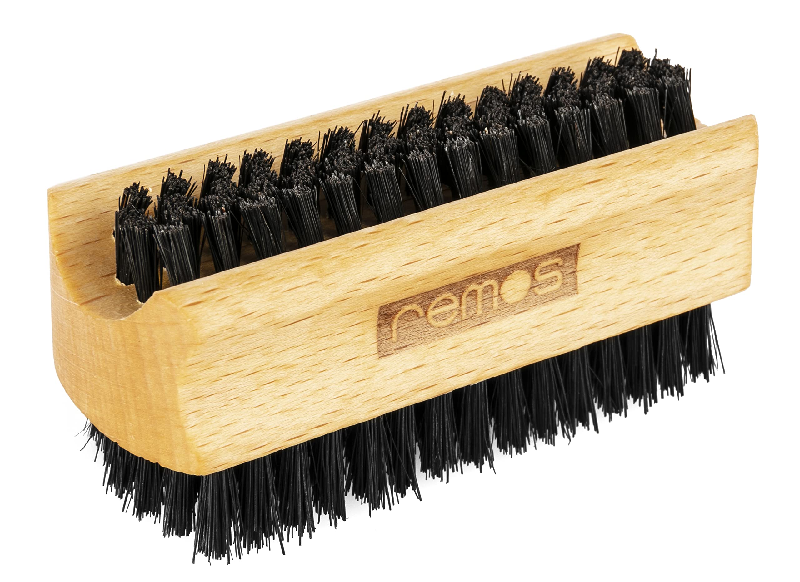 REMOS Hand & Nail Brush – Beech Wood & Boar Bristle Double-Sided Cleaner