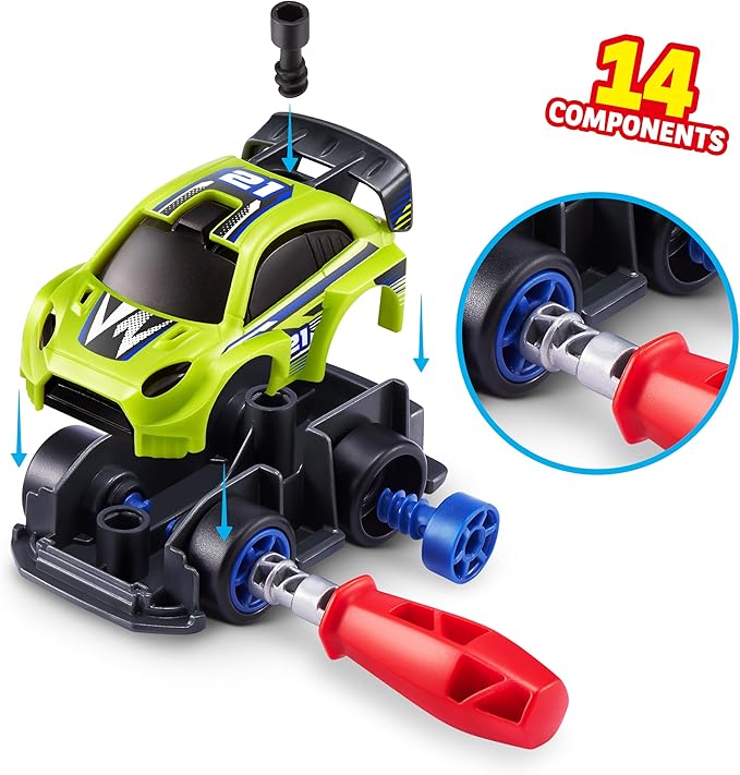 Snaps 5 Surprise Make-A-Racer – 2-Pack Collectible Mini Building Toy Cars