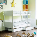 Junior Vida Gemini 3ft Single Detachable Bunk Bed with Storage - White