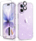 BERFY iPhone 17 Case – Clear Glitter Shockproof Case with Protectors