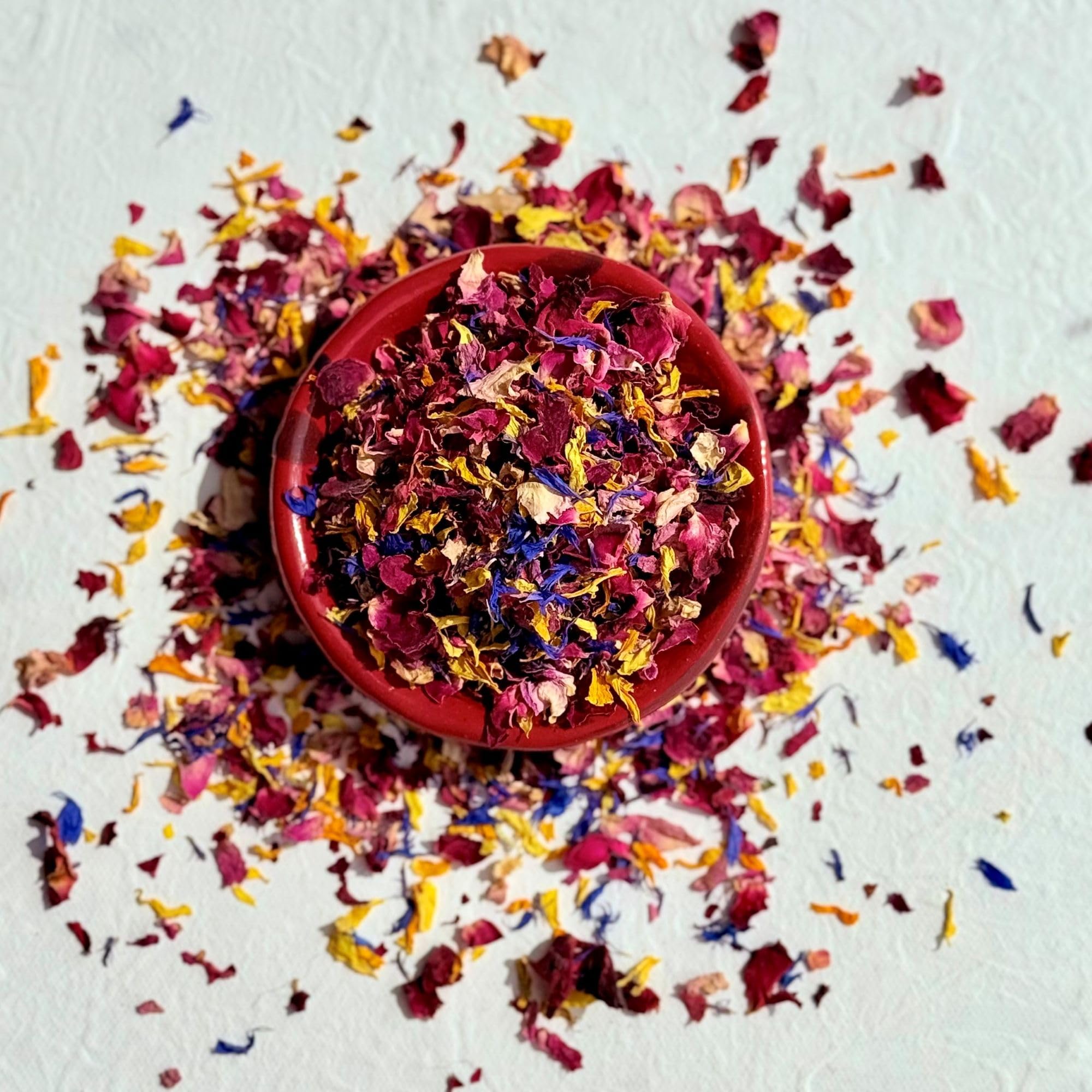 Jolof Store Edible Dried Flower Petals – Over The Rainbow Mix - 50g