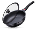 INTIGNIS 28cm Deep Frying Pan with Lid | Non-Stick Ceramic Induction Pan