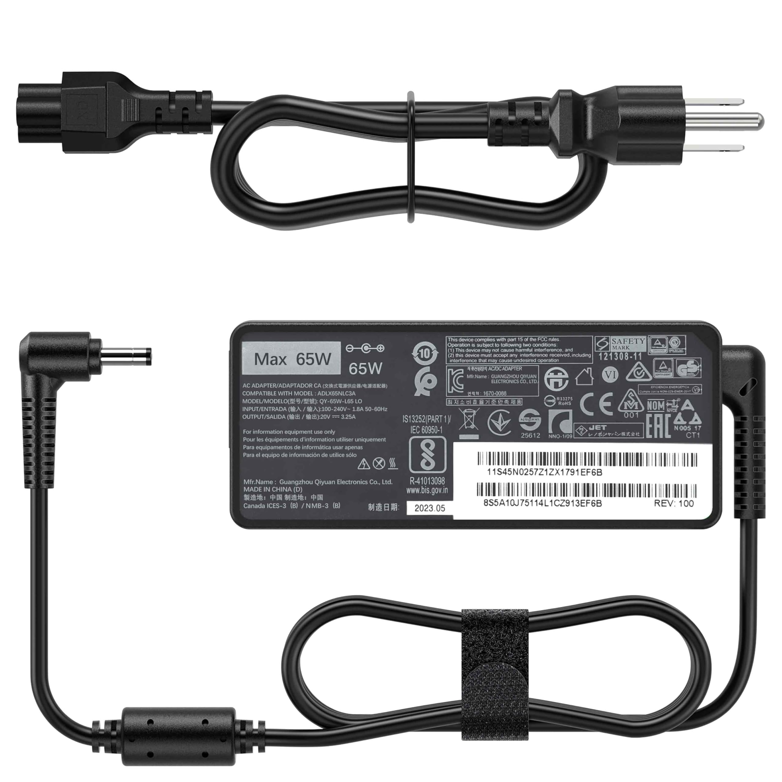 Lenovo 65W Laptop Charger – IdeaPad, Flex & Yoga Power Adapter