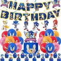 Senidea Sonic Birthday Party Decorations | 44-Piece Kids Party Supplies Set