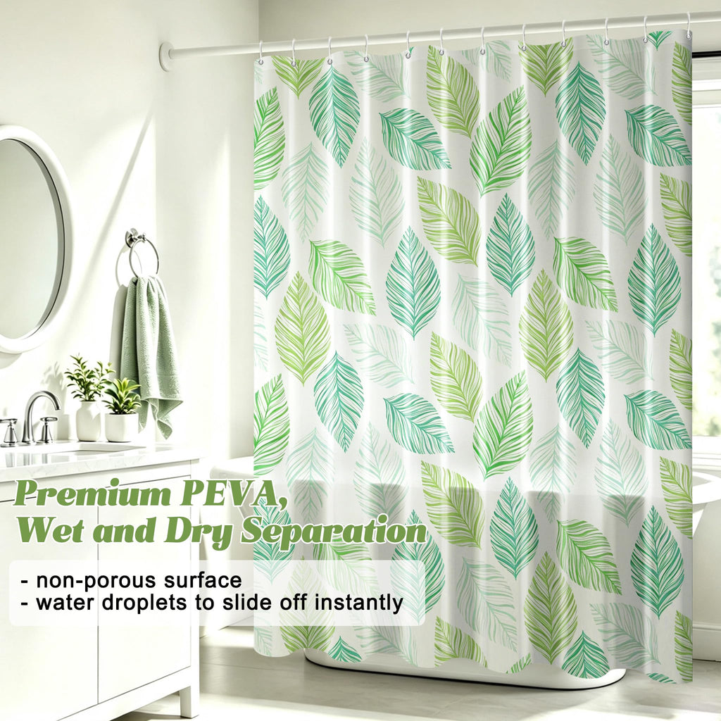Vllcsla Shower Curtain 200/240 Drop, 180x200 Drop cm, PEVA Extra Long Wet Room Bathtub Curtain - image 2