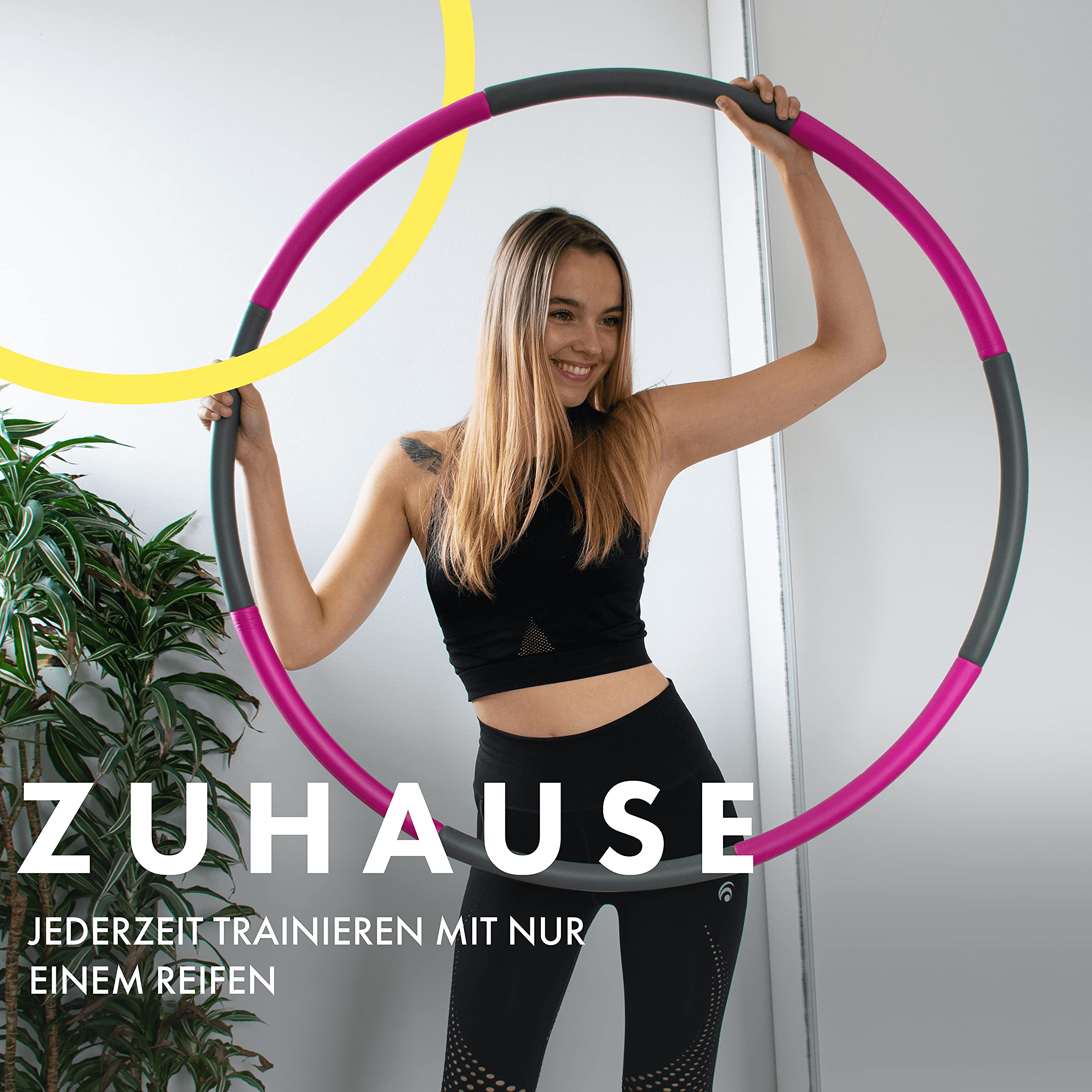 GreenWise Weighted Hula Hoop – Adjustable Stainless Steel Fitness Hoop