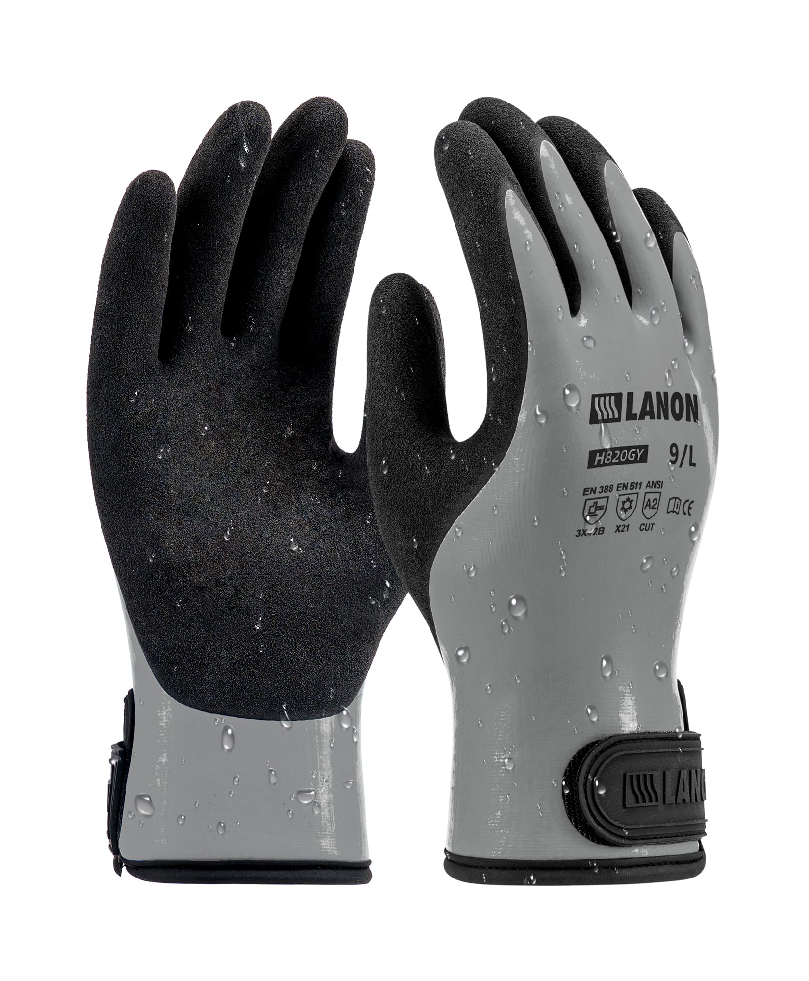LANON Waterproof Winter Gloves | Thermal Insulated Heavy Duty Work Gloves
