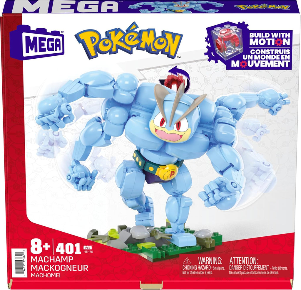 MEGA Pokémon Machamp Building Set – 401-Piece Motion Brick Toy