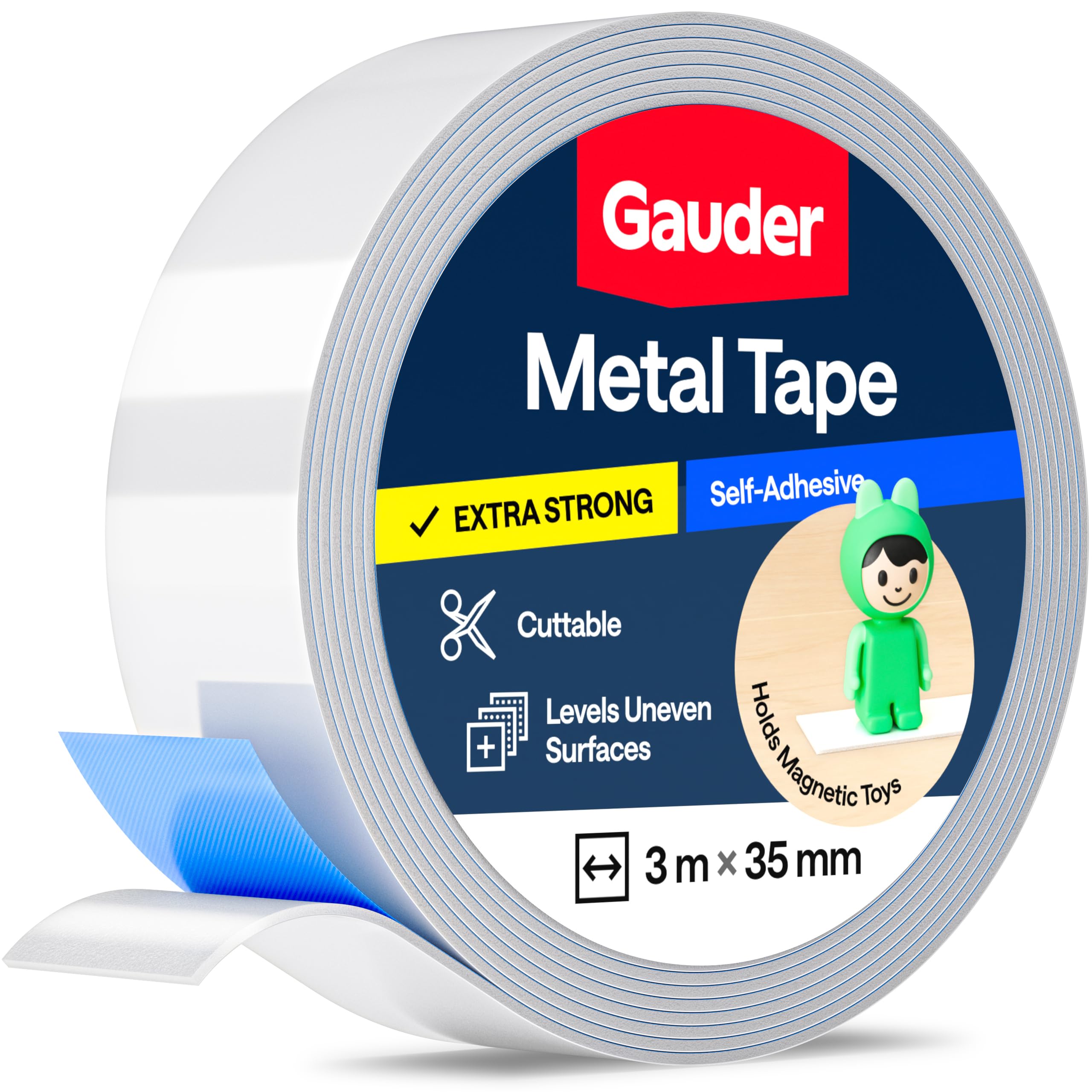 GAUDER Self-Adhesive Metal Tape for Tonie Figures – Ferrous Strip (3m)