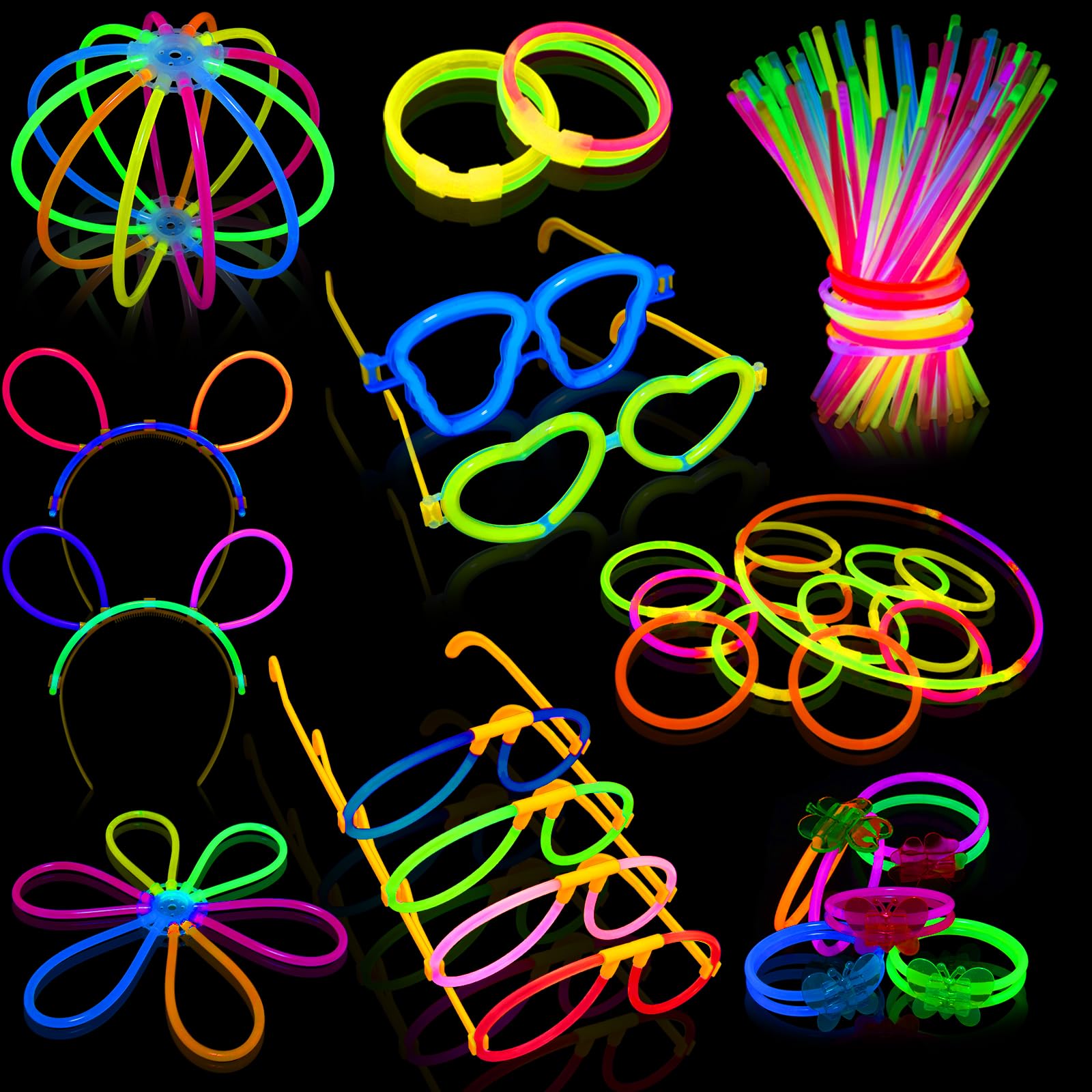 Segotendy Glow Sticks Party Pack - 232pc Neon Party Favors for New Year 2026