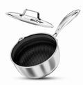 INTIGNIS 20cm Nonstick Saucepan with Lid – 2L Stainless Steel Induction Pot