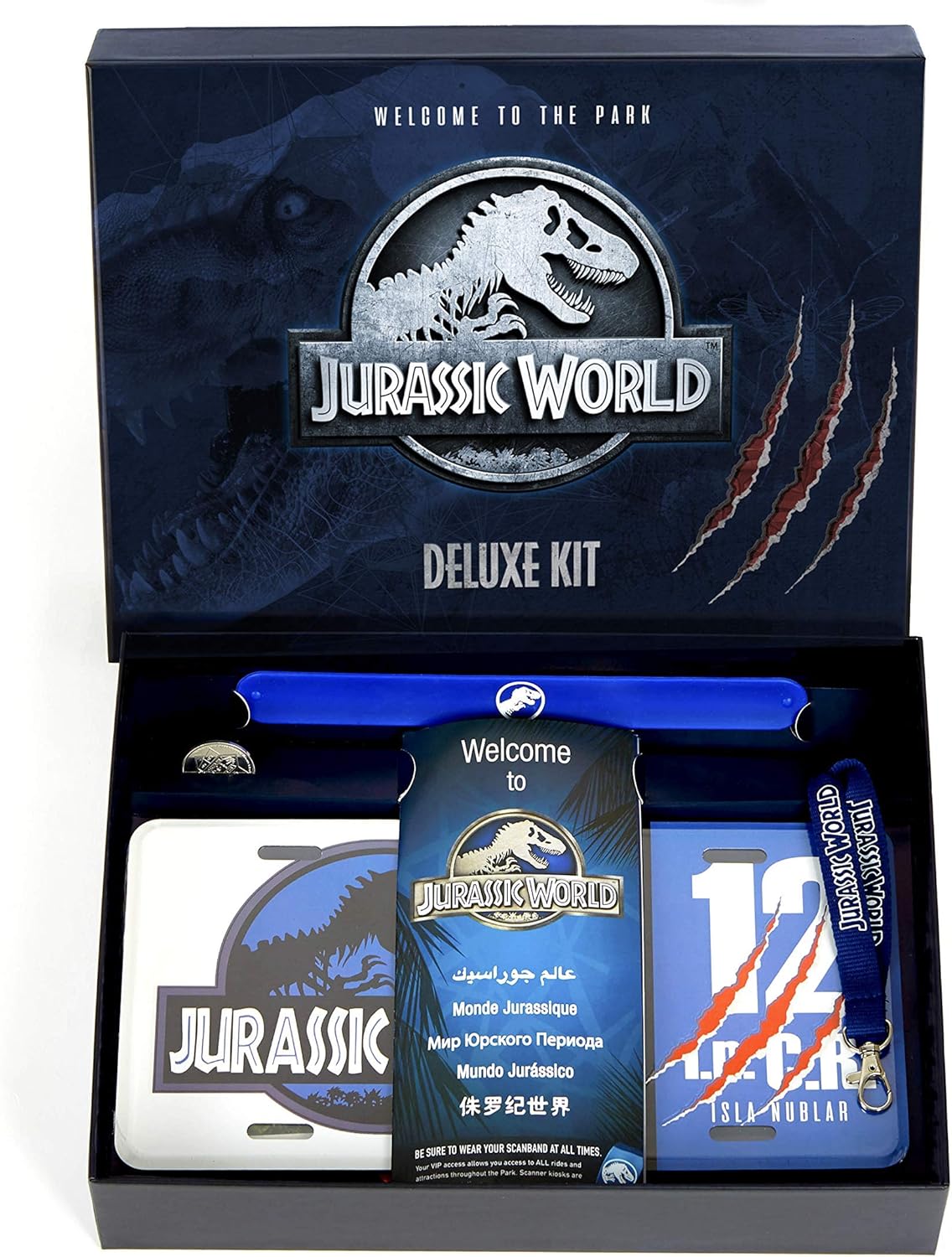 Jurassic World Deluxe Collector Kit by Snaps – 13 Piece Movie Box