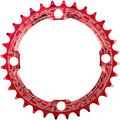 Race Face Narrow Wide Single Chainring – Red MTB Drivetrain Component