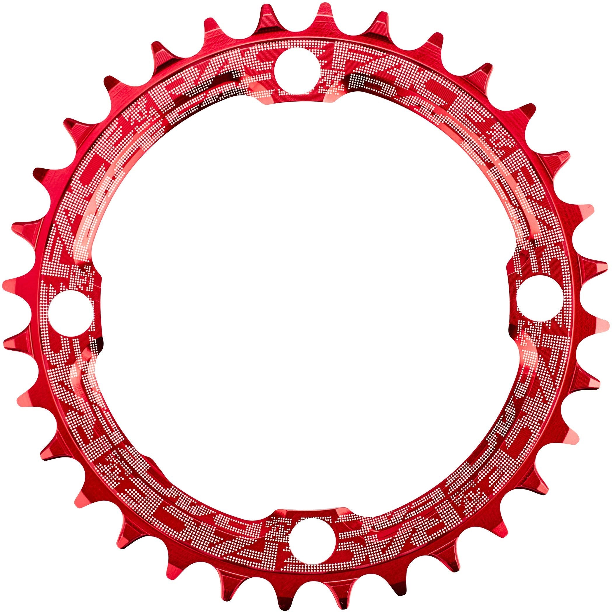 Race Face Narrow Wide Single Chainring – Red MTB Drivetrain Component