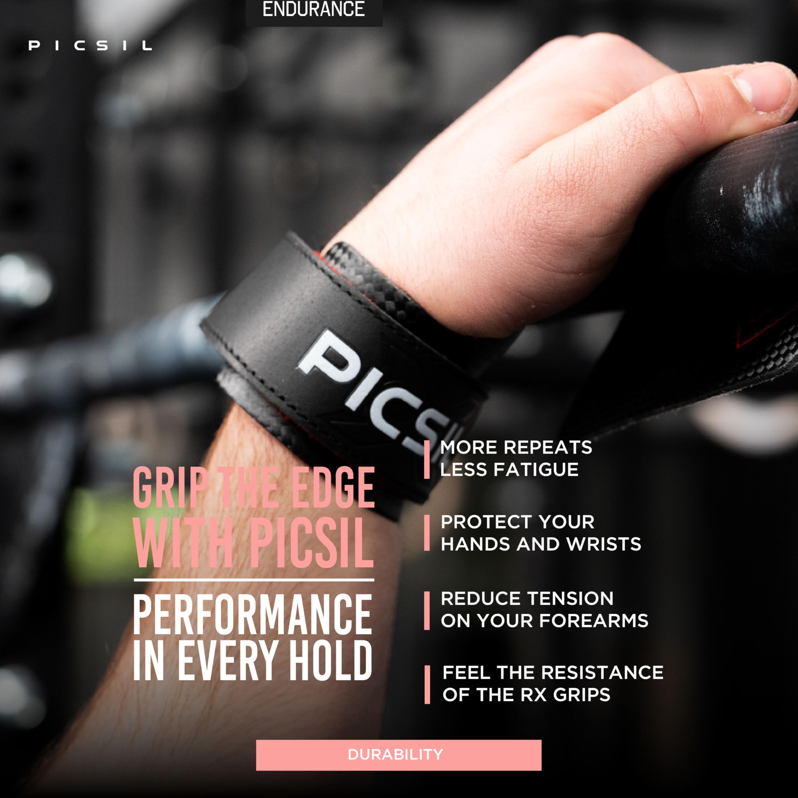 PICSIL RX Carbon Fiber Gymnastics Grips – Durable Synthetic Hand Protection
