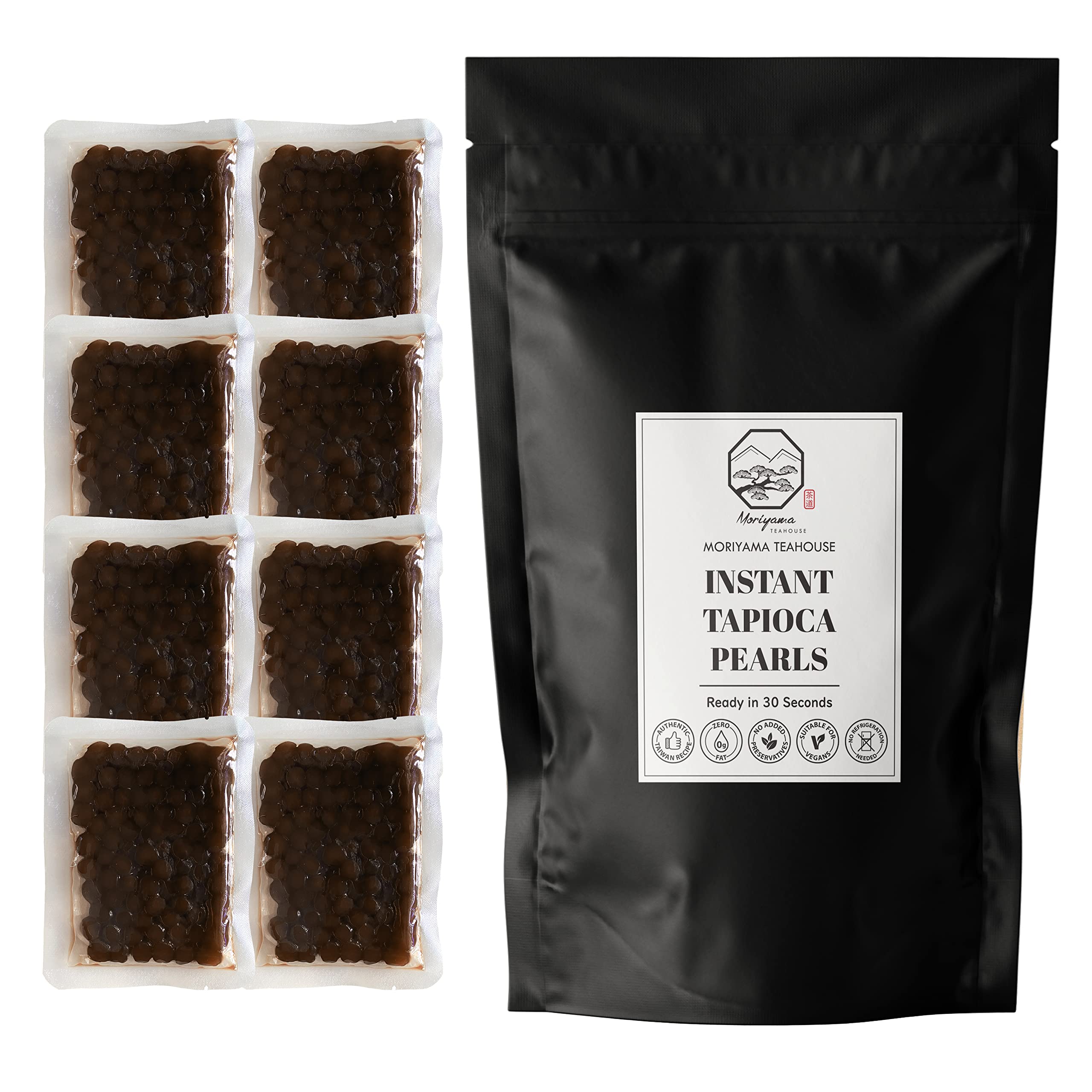 Moriyama Teahouse Brown Sugar Instant Boba Tapioca Pearls – 8 Packs