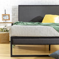 Zinus Christina Upholstered Bed Frame | Super King 180x200cm | Grey