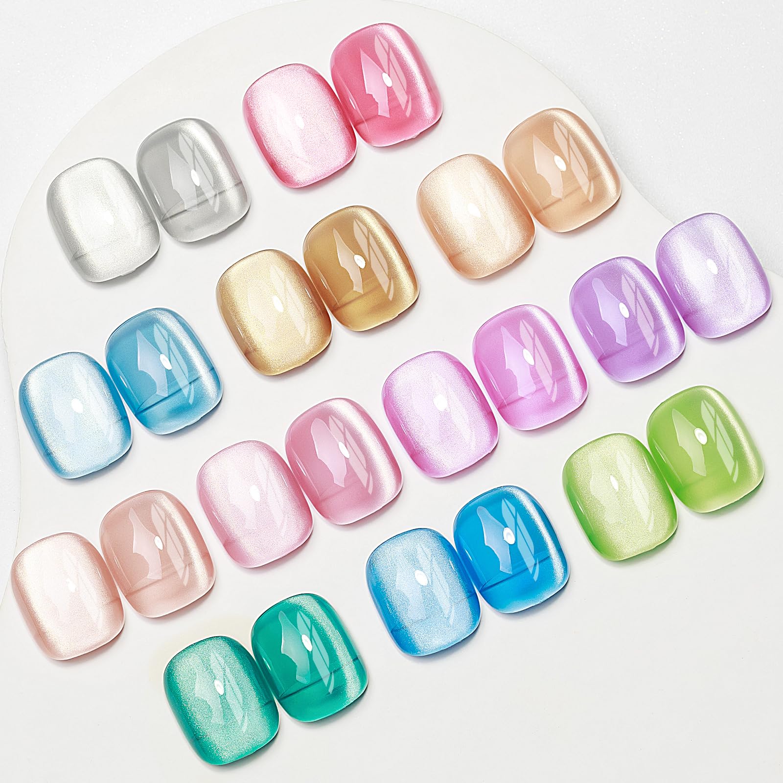 Supwee Moonlight Cat Eye Gel Nail Polish Kit – 12 Colors with Magnet