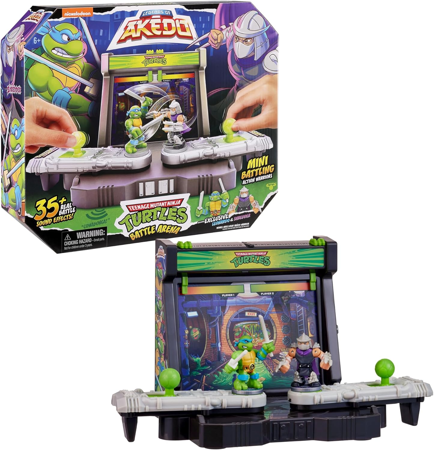 Akedo TMNT Battle Arena - Teenage Mutant Ninja Turtles Playset with Sounds