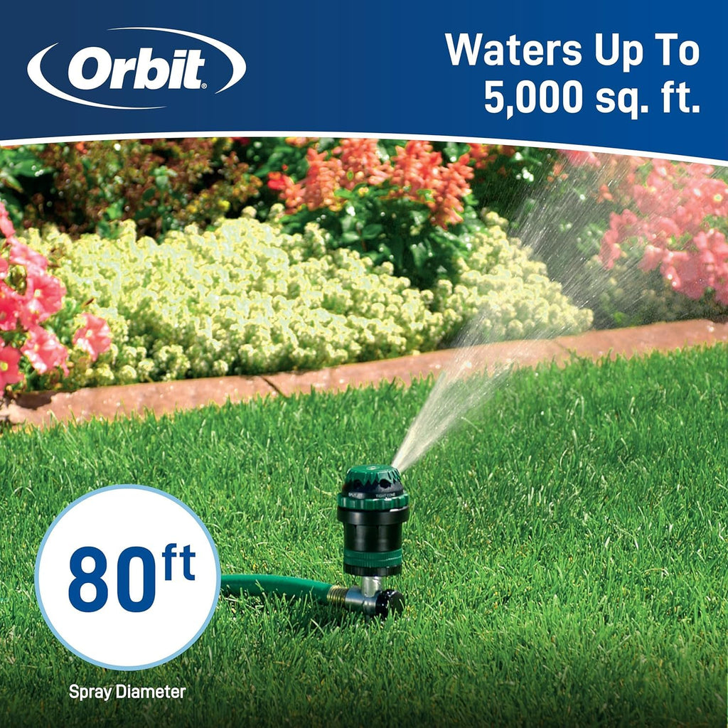 Orbit H2O-6 Gear Drive Sprinkler 2-Pack | 6-Pattern Lawn Watering