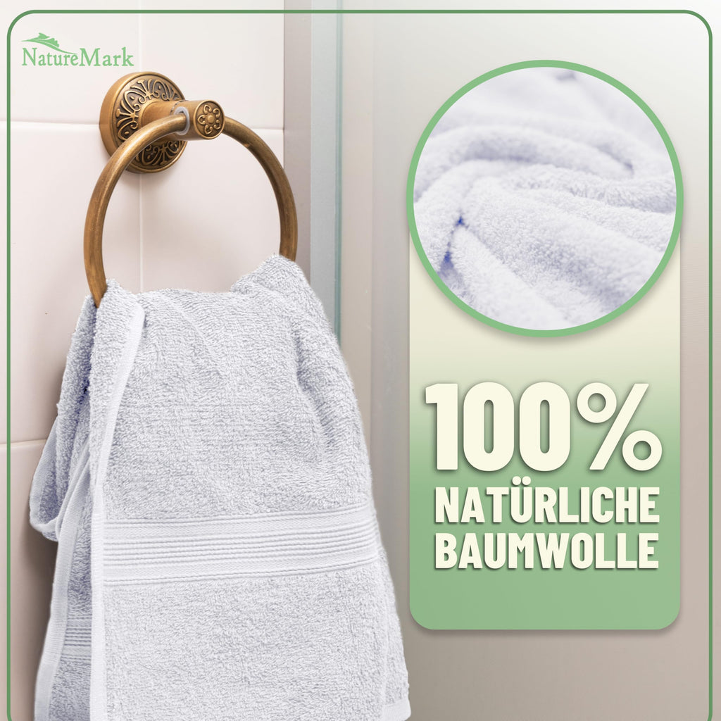 GREEN MARK Textilien 10-Piece Terry Towel Set, White - image 3