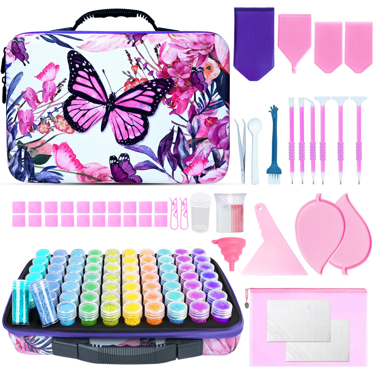 Dazhtu 70 Slots Diamond Painting Storage Case | Portable Art Accessories Kit