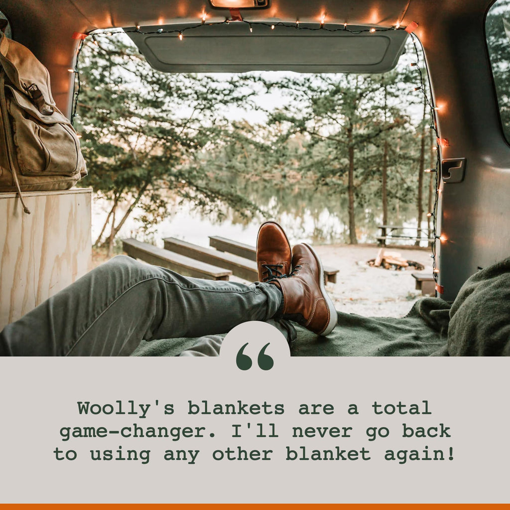Woolly Mammoth Merino Wool Blanket – 4lb Heavyweight Camping Throw