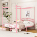 JELUTE Canopy Bed Frame King Size, Pink