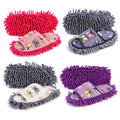 WPAJIRZO 4 Pairs Microfibre Mop Shoes | Washable Floor Cleaning Slippers