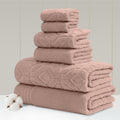 Modern Threads 6-Piece Cotton Jacquard Towel Set – Dusty Rose
