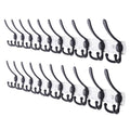 Dseap 96cm Wall Mounted Coat Rack | 10 Tri Hooks Heavy Duty Metal Rail