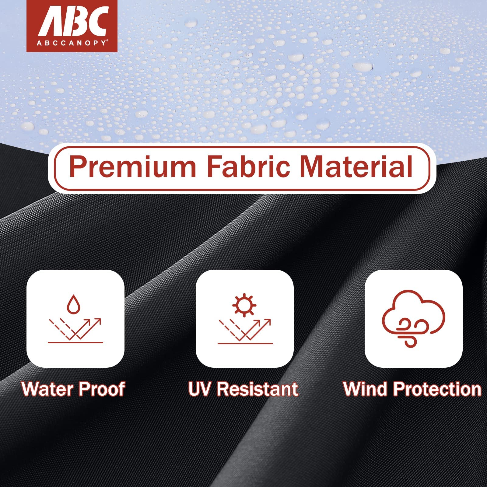 ABCCANOPY 3M Gazebo Sidewalls | 2-Pack Waterproof Window Panels, Black